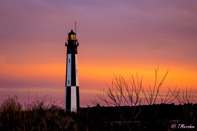 New Cape Henry Lighthouse at Sunset